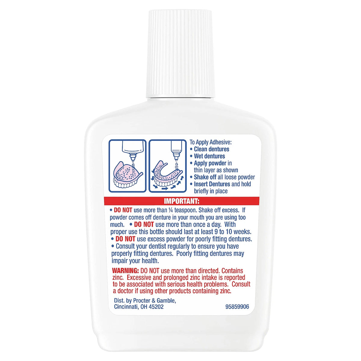 Fixodent Denture Adhesive Powder for Dentures (1.6 Ounce)