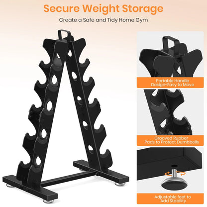 5 Tier Dumbbell Rack Stand for Home