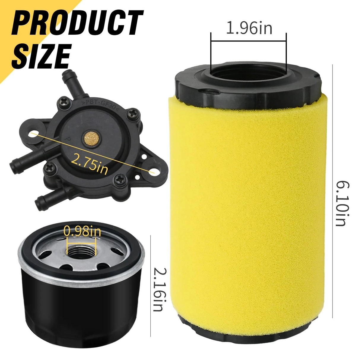 Air Filter Kit for John Deere D100 D105 D125 (2010–2015)