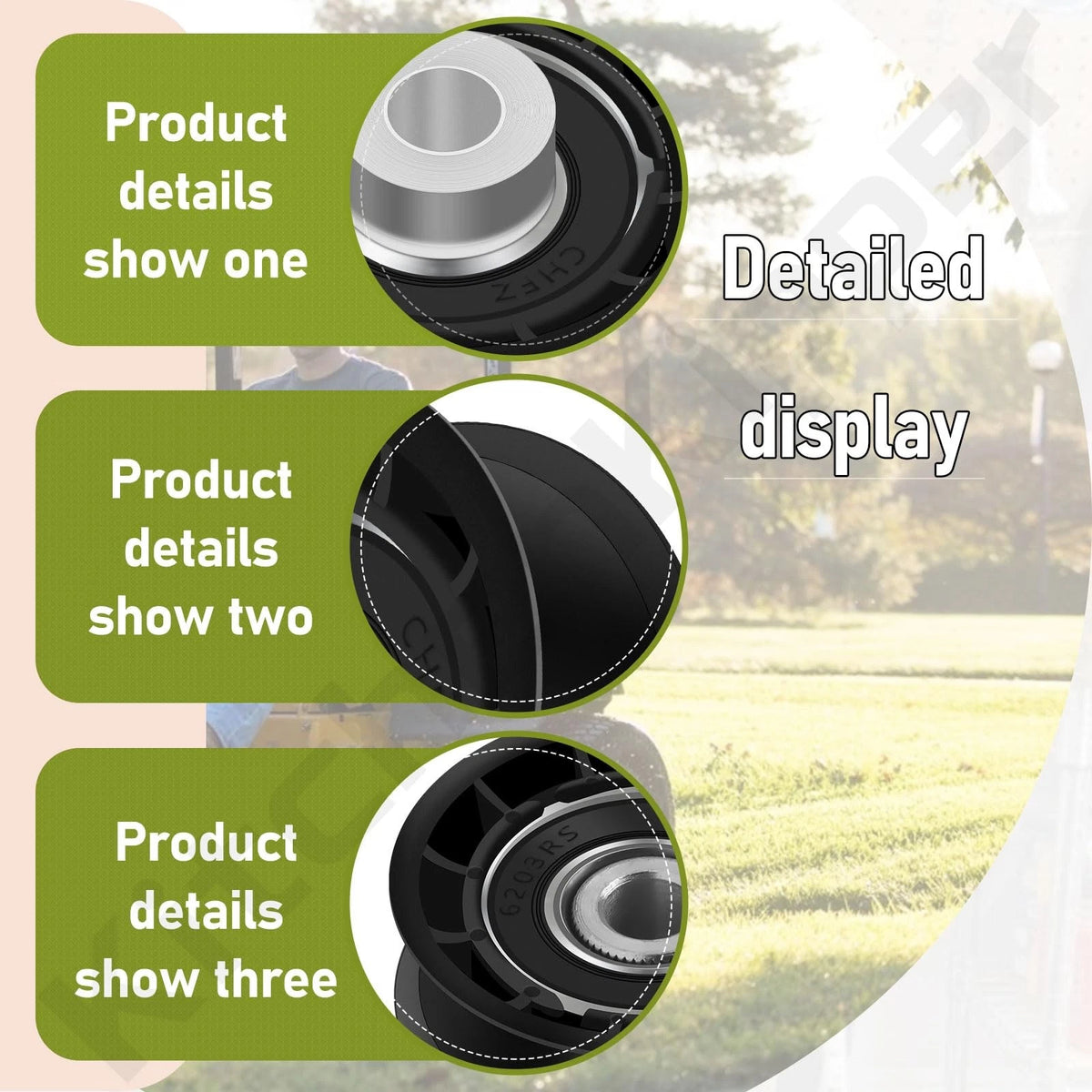 Flat Idler Pulley for Black (Compatible, 3/8" x 2")