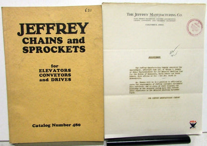 Chains & Sprockets for Jeffrey Elevators & Conveyors (1930s)