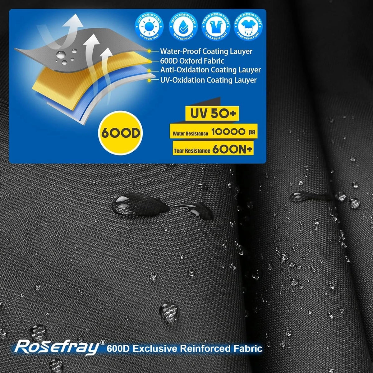 Waterproof Motorcycle Cover 600D for Harley Davidson Touring Models