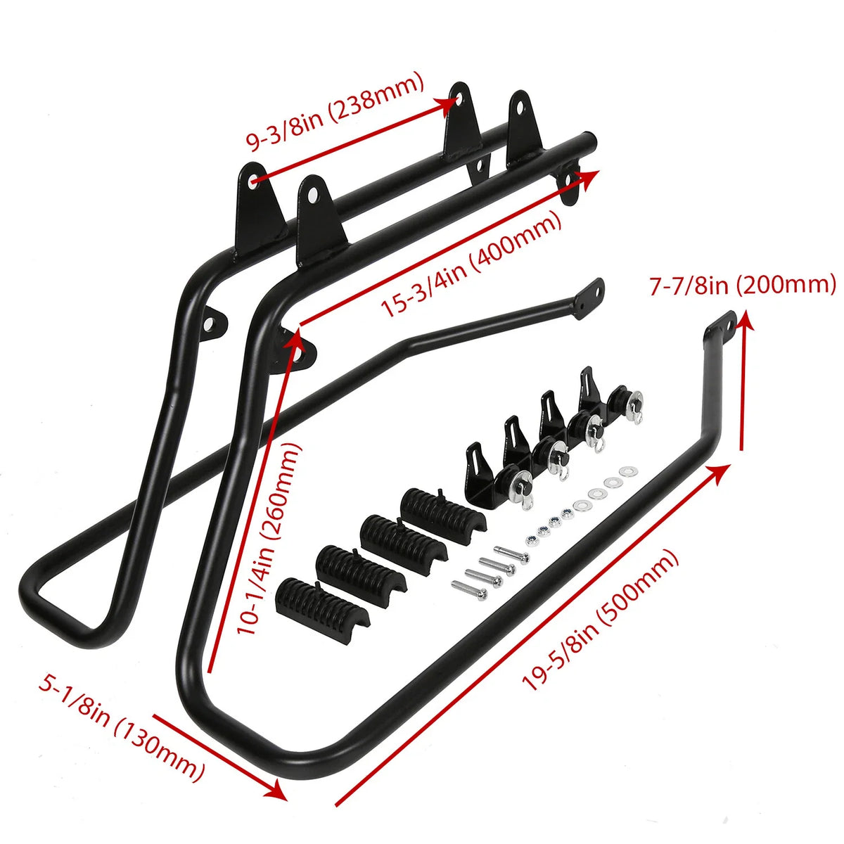 Saddlebag Conversion Brackets with Hardware for Harley Softail (1984–2017)