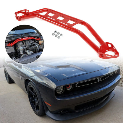 Red Front Strut Tower Brace Bar for 2008–2023 Dodge Challenger