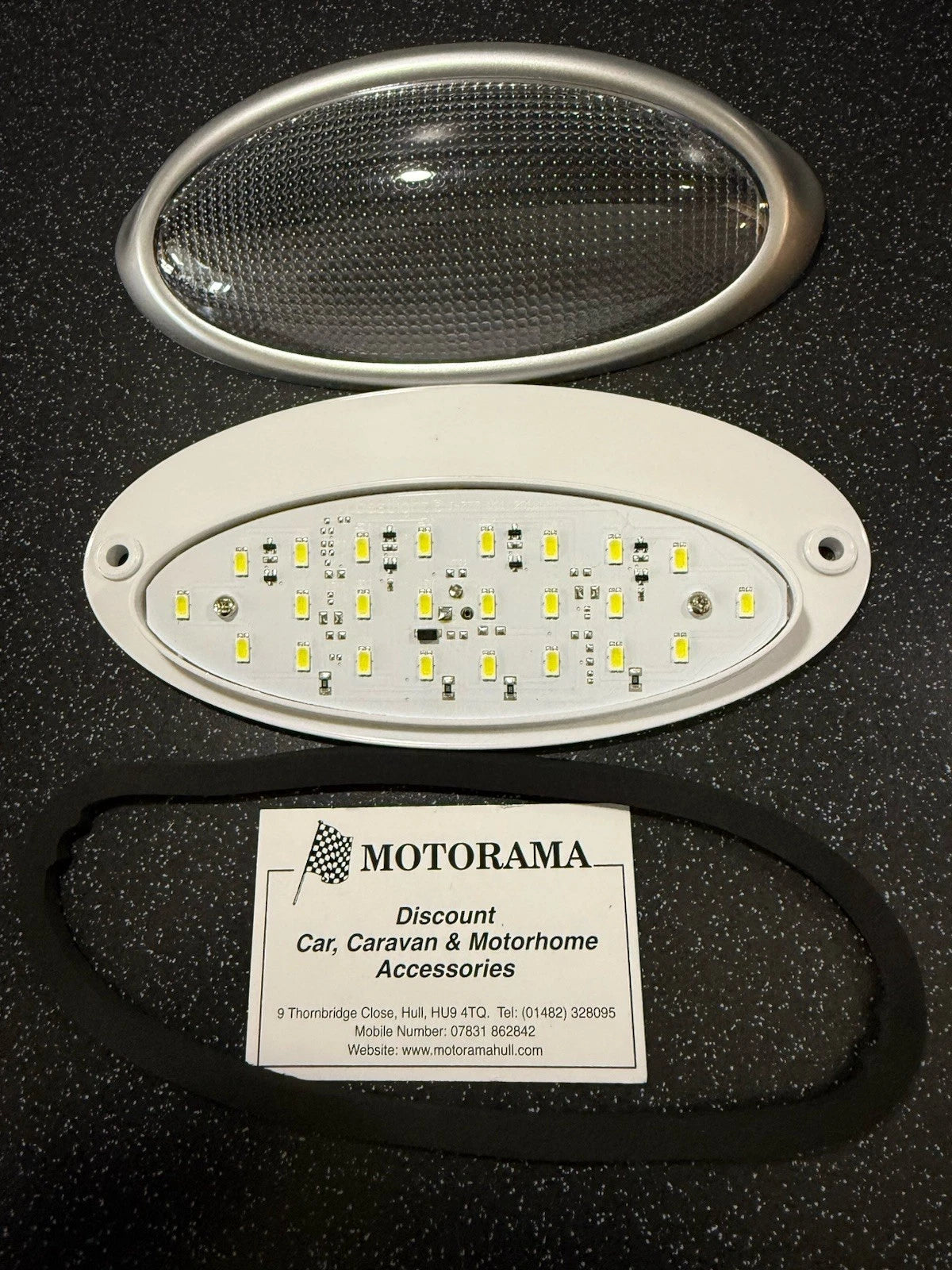 LED Awning Light for Caravan/Motorhome/Boat (12/24V) Silver Casing