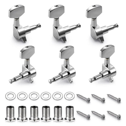 Set of 4 Acoustic Guitar Tuning Pegs Machine Heads Silver