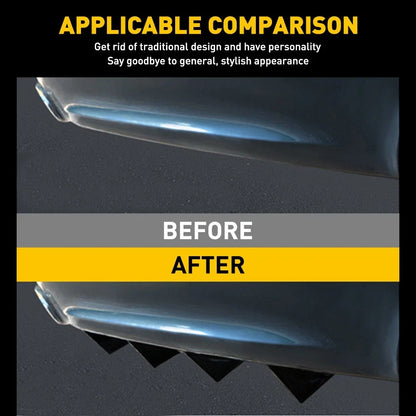 Rear Lower Bumper Diffuser for - Shark Fin Splitter Black