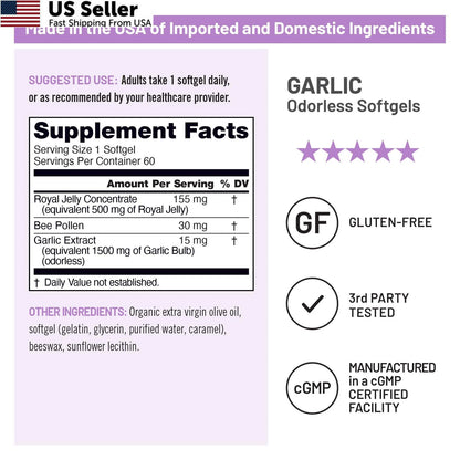 Odorless Garlic Pills for NatureWise (60 Count)