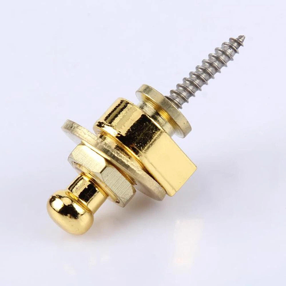 8PC Guitar Bass Strap Lock Security Fastener Metal Button
