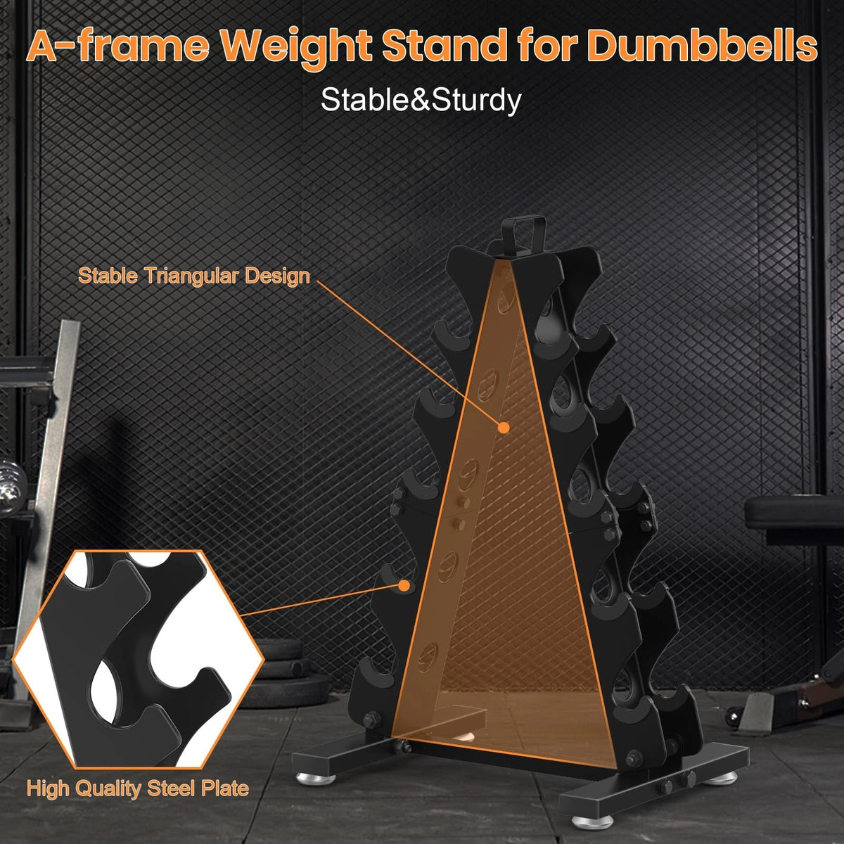5 Tier Dumbbell Rack Stand for Home