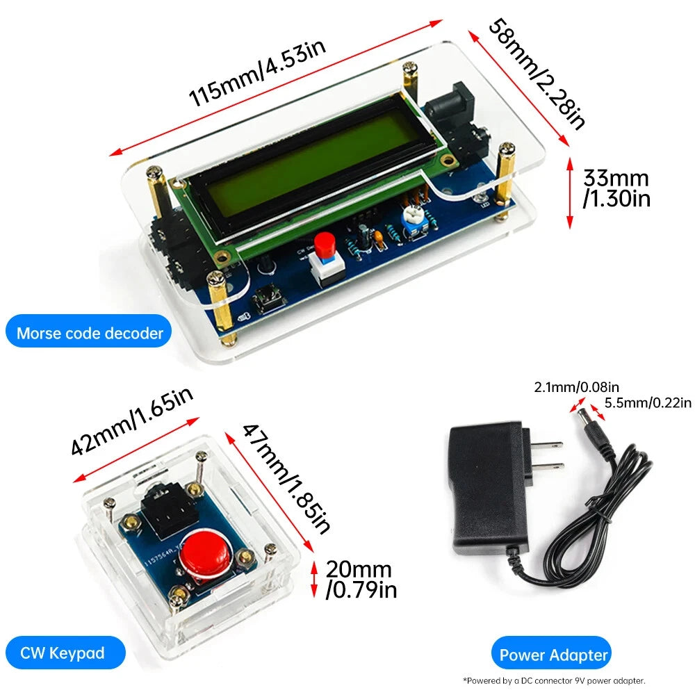 Trainer Morse Code Decoder Keyer Kit for DIY Projects