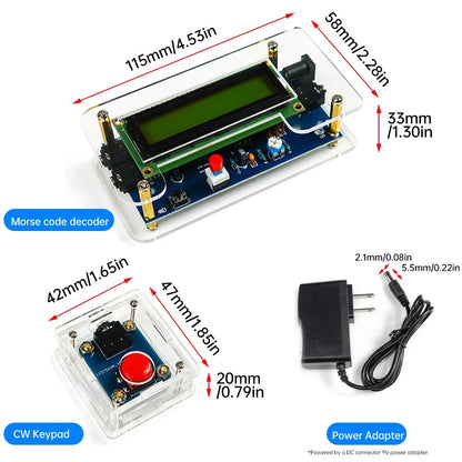 Trainer Morse Code Decoder Keyer Kit for DIY Projects