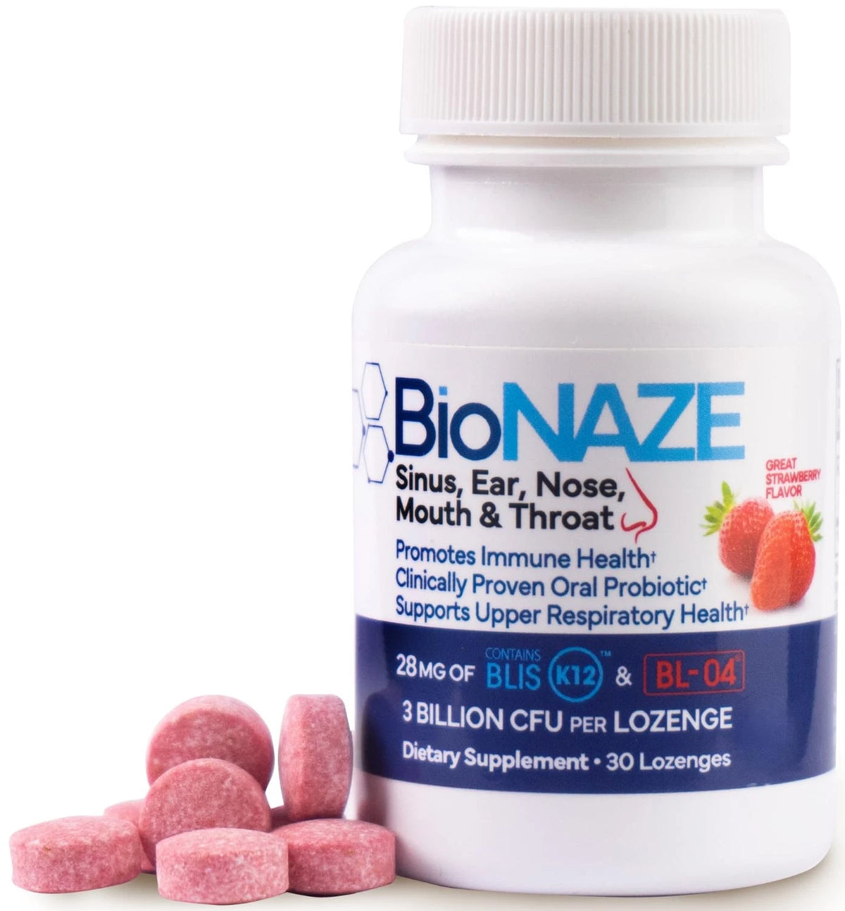 BioNaze Oral Probiotic BLIS K12 & BL-04 for Sinus (30 Count)