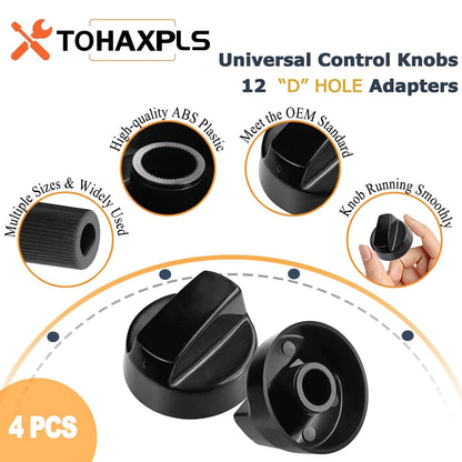 4X Universal 1.65" Diameter Black Rubber Bumpers