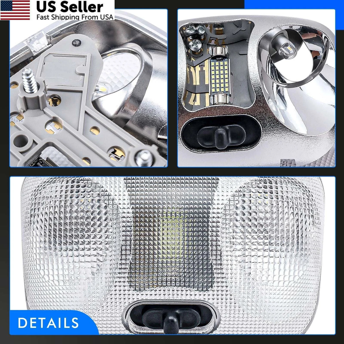 LED Map Lamp Assembly for Ford (F37Z-13776-B)