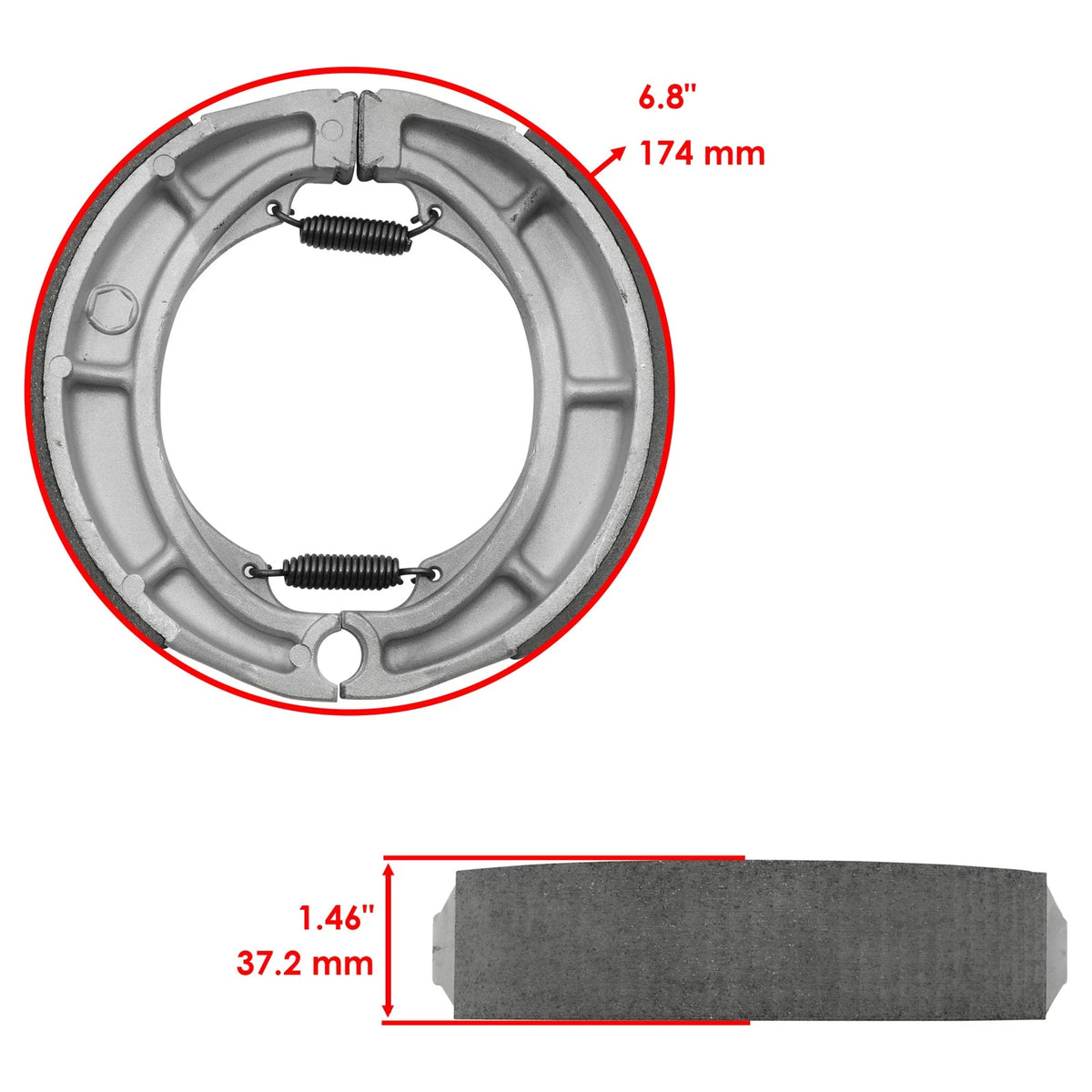 Rear Brake Shoes for Suzuki Boulevard C50 (2005–2011) BS151A1001