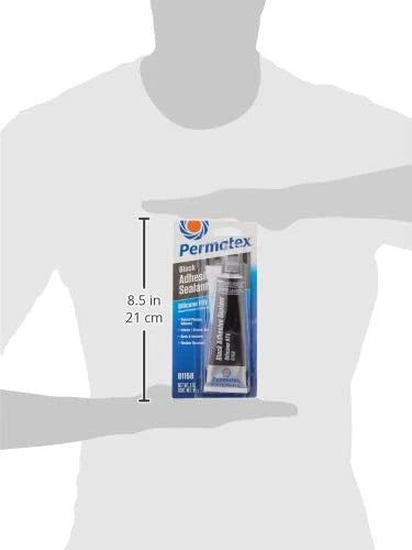 Pack of 12 Permatex 81158 Black Silicone Adhesive Sealant 3 oz.