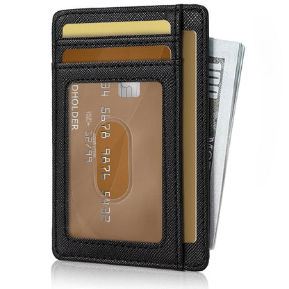 Slim Wallet for Men, Minimalist RFID Blocking Leather Wallet