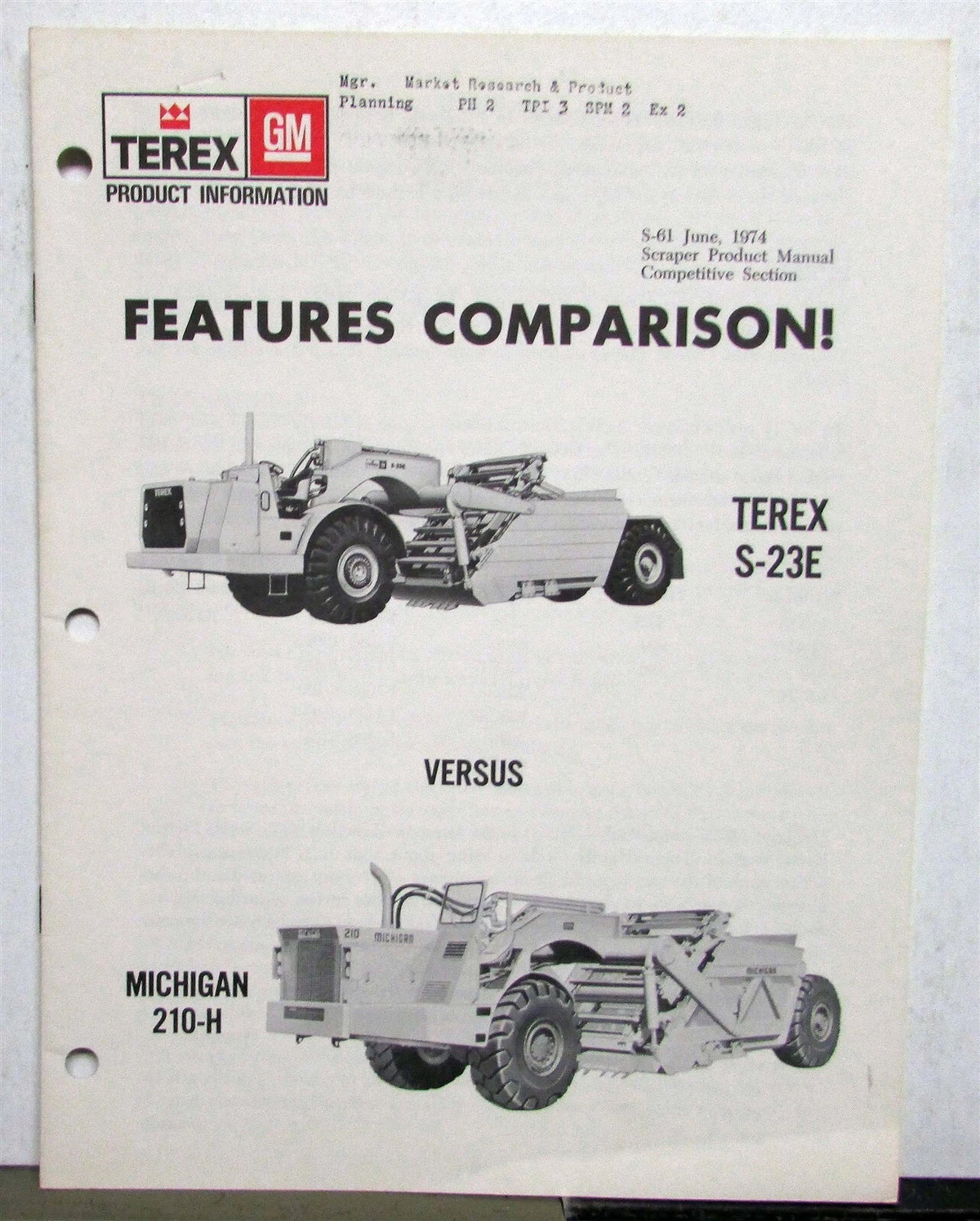 Set of 4 Construction Features for Terex GM S-23E VS Michigan 210-H