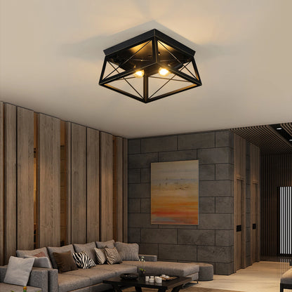 2-Light Ceiling Light Fixture for Farmhouse Industrial Style