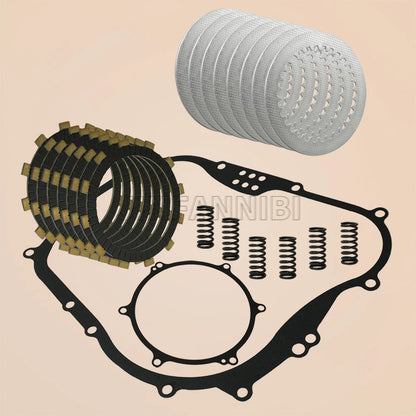 Clutch Friction Steel Plates Kit for Kawasaki KLX250 KLX250S KLX300 KLX300R/SM (3088-0042, 13089-1094, 13089-1085)