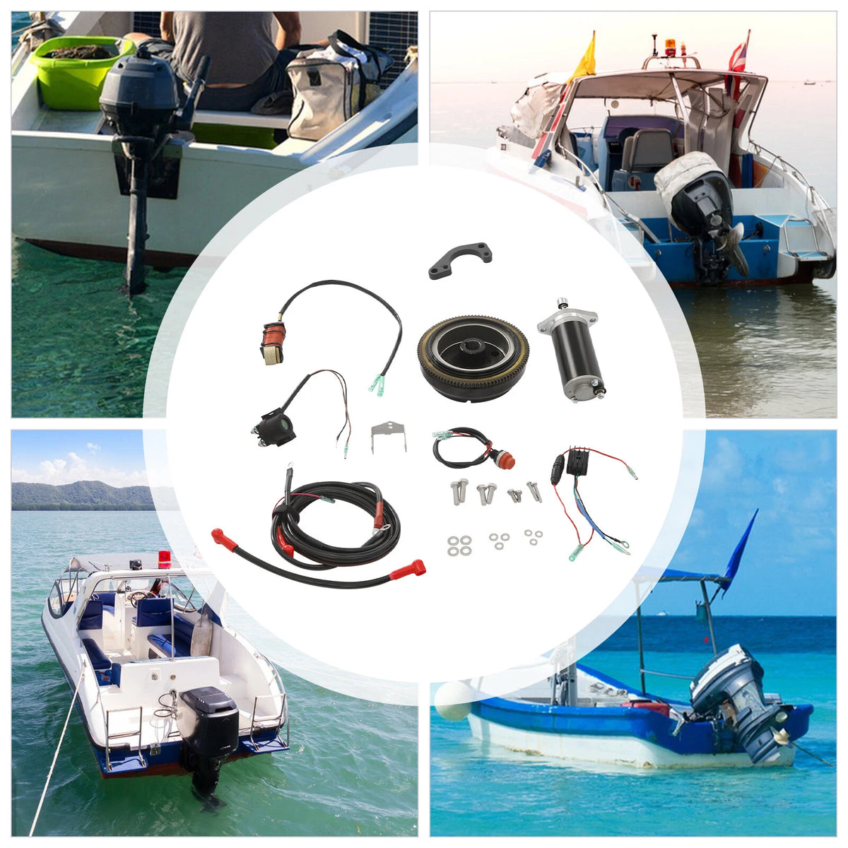 Electric Starter Conversion Kit for Dongfa 2-Stroke 15HP/18HP