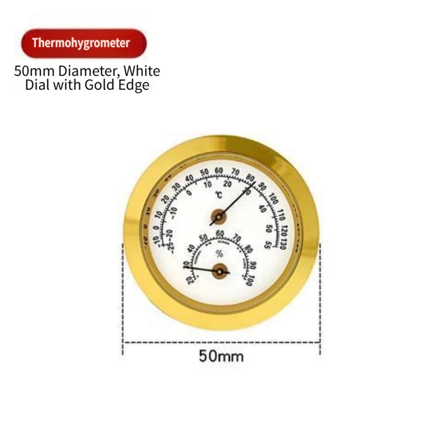 5cm Dial Mechanical Hygrometer for Car Interior (No Power Required)