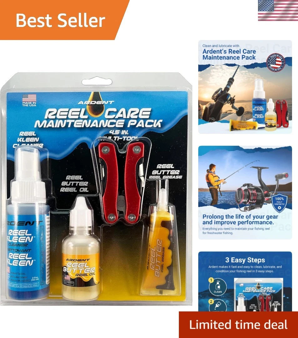 Multi-Tool Fishing Reel Maintenance Kit for Smooth Casting