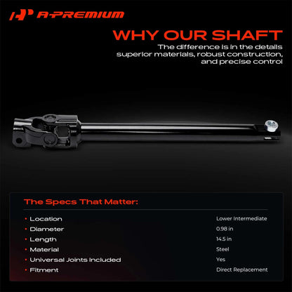 Lower Side Steering Shaft for Dodge Ram 1500 2006-2008, 2500, 3500 4WD - 55351456AF, 425-272