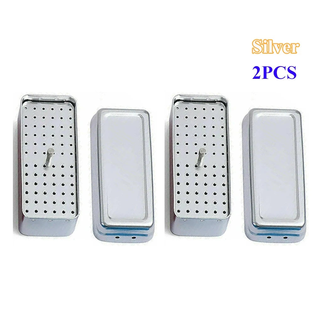 2X Dental FG Bur Endo File Holder Stand for Autoclave Disinfection Case
