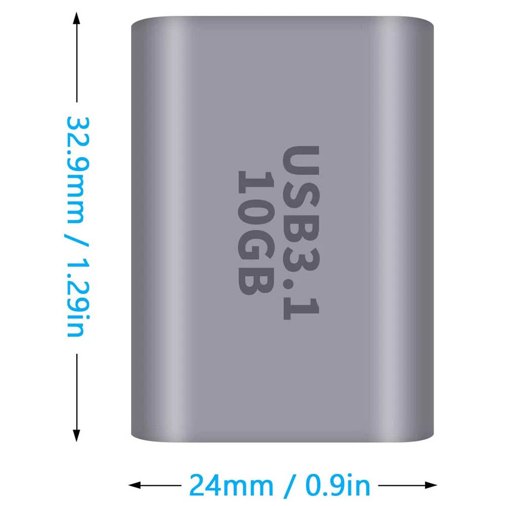 2X USB 3.1 A Female to Type C Female Converter OTG Adapter Fast Charging