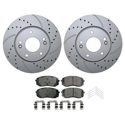 Drilled Rotors & ProACT Pads Front Brake Kit for Kona Seltos 2020-2023