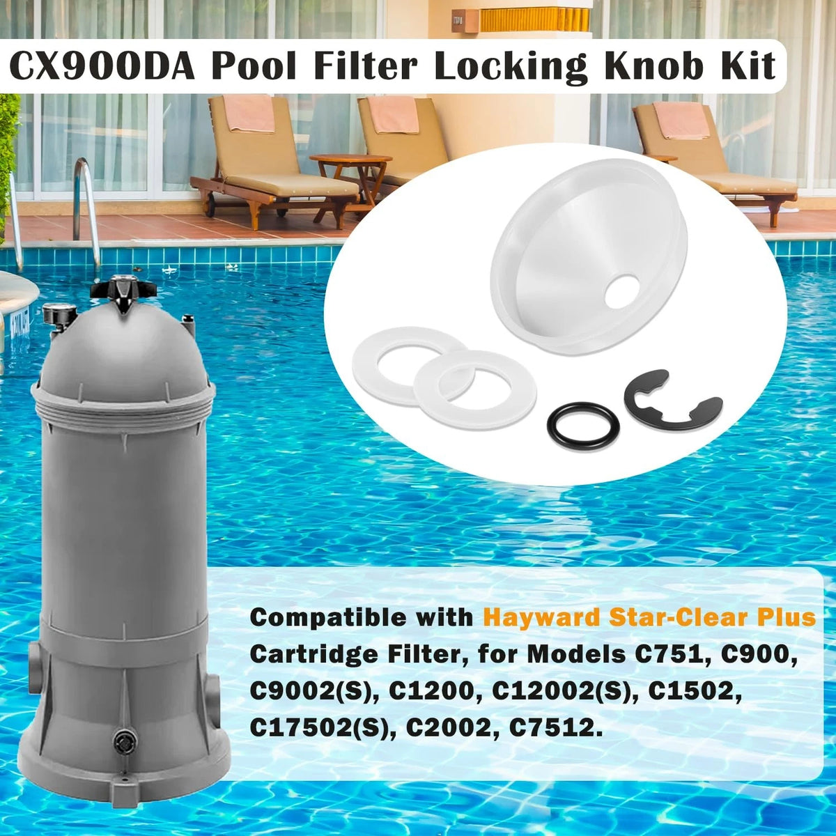 Knob Kit for Hayward Star Clear Plus C751 C900 C1200 Pool Filter