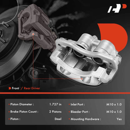 Front/Rear Left Brake Caliper for Dodge Freightliner Sprinter 2500 (5135215AA, 18-B4985)