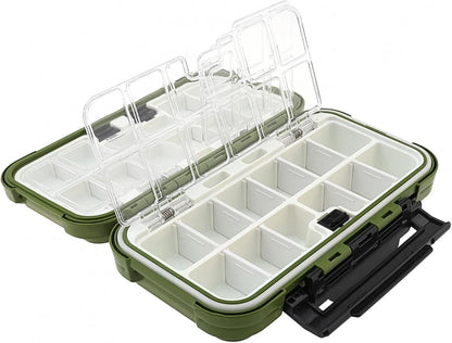 Waterproof 24-Compartment Tackle Box for Fishing