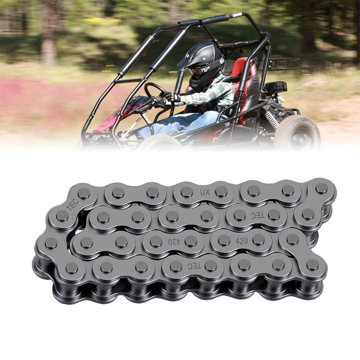 Drive Chain for Coleman Go Kart KT196 (420 32 Link)