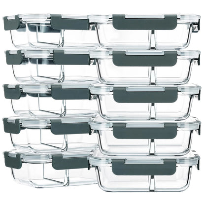 10-Pack Glass Containers for Automotive Use (7.8 x 5.7 x 2.5 inches)
