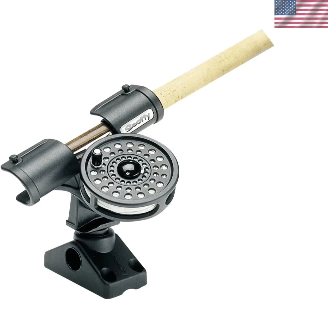 Compact Fly Rod Holder for Hands-Free Fishing Solution