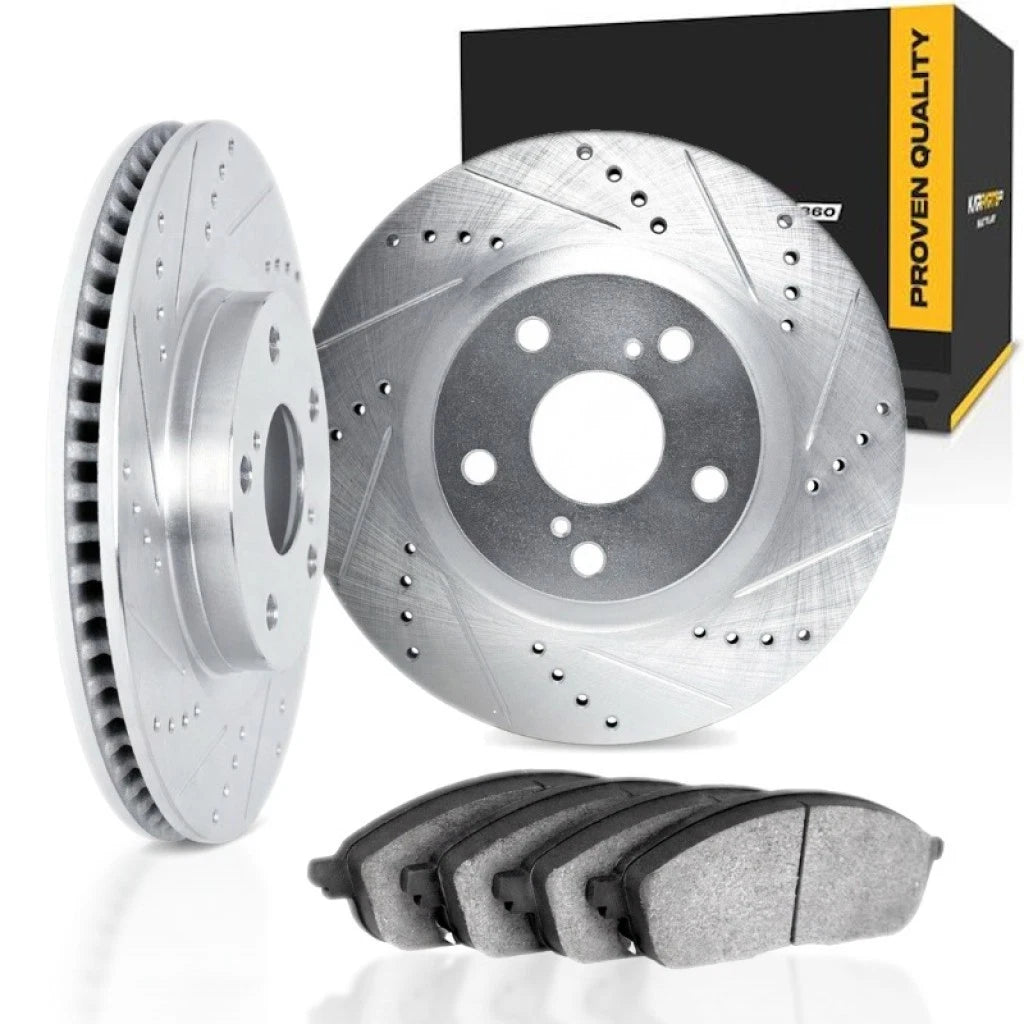 Rotor Set Front for BMW 320i (2012–2013) ALX-PAU-DF-7512-31089-CLA5 Vented Drilled Slotted