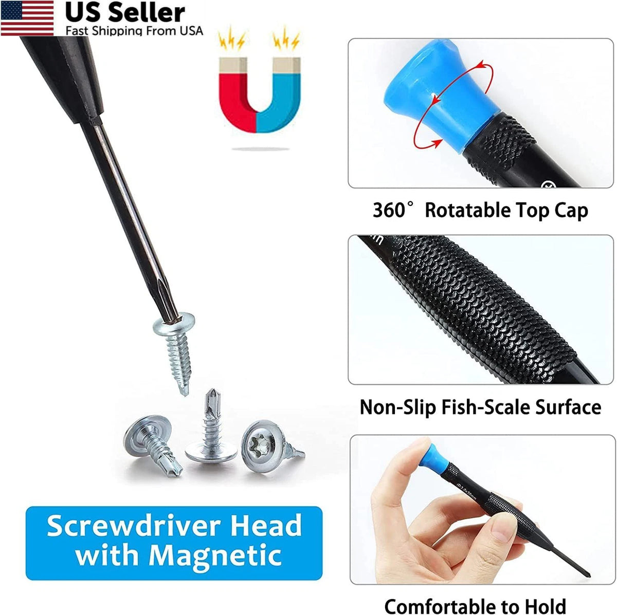 18-Piece Mini Magnetic Torx Screwdriver Set