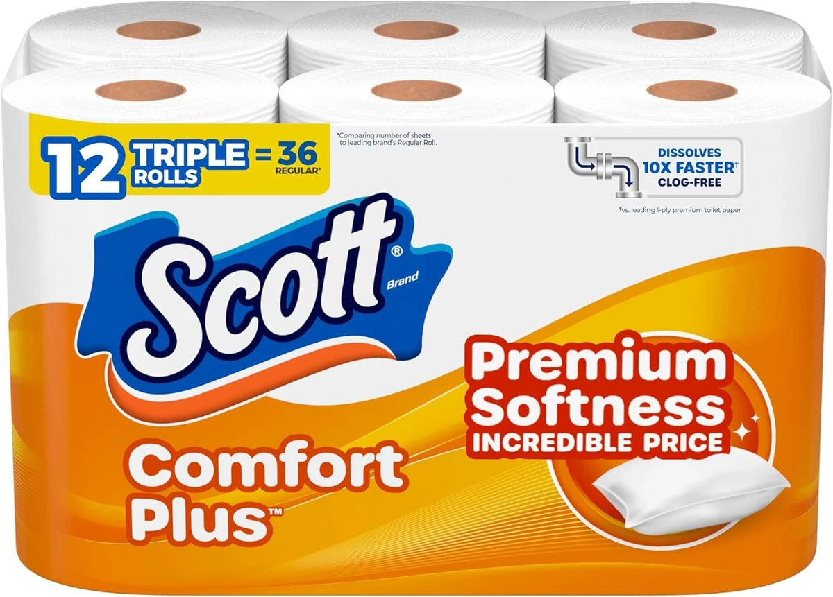 12 Double Roll Toilet Paper for Scott 47618
