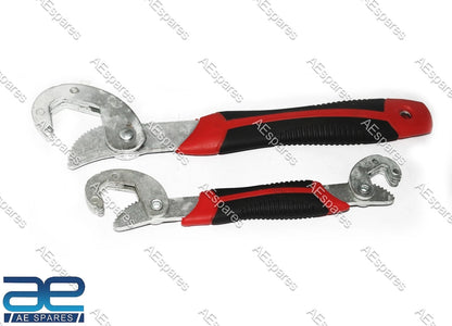 Adjustable Multi Purpose Wrench Spanner Tool Set of 2 for Universal Use