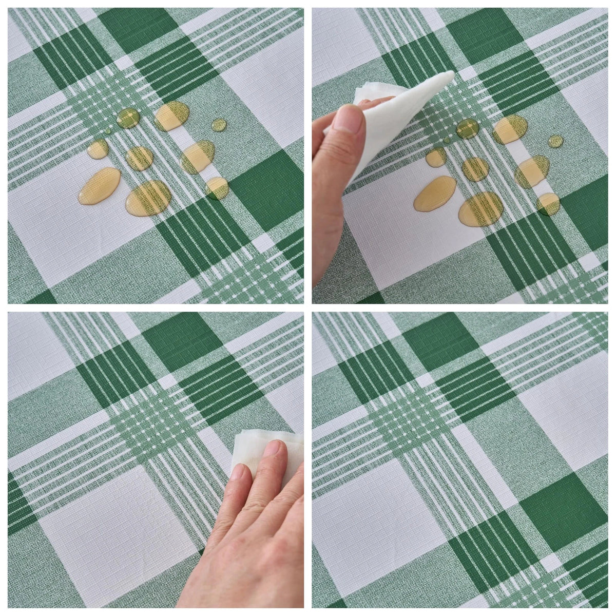 48 Inch Round Vinyl Tablecloth with Flannel Backing (Waterproof)