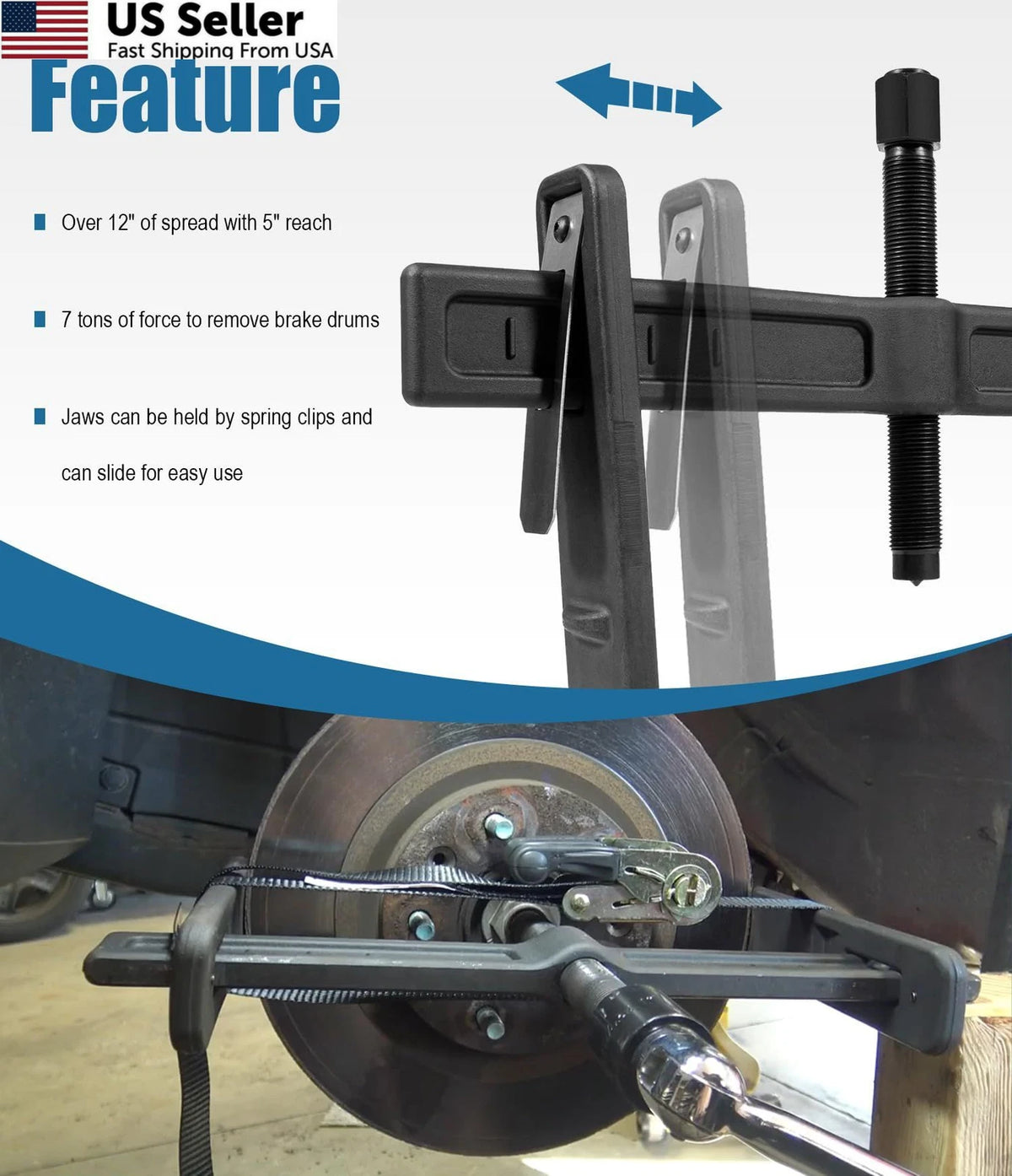 Drum and Rotor Puller for Brake Hub Removal
