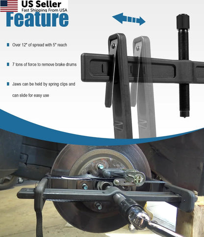 Drum and Rotor Puller for Brake Hub Removal