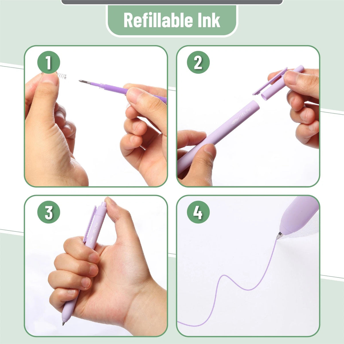 10X Retractable Gel Pens for Journaling, Pastel Multicolor