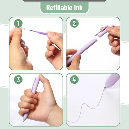 10X Retractable Gel Pens for Journaling, Pastel Multicolor