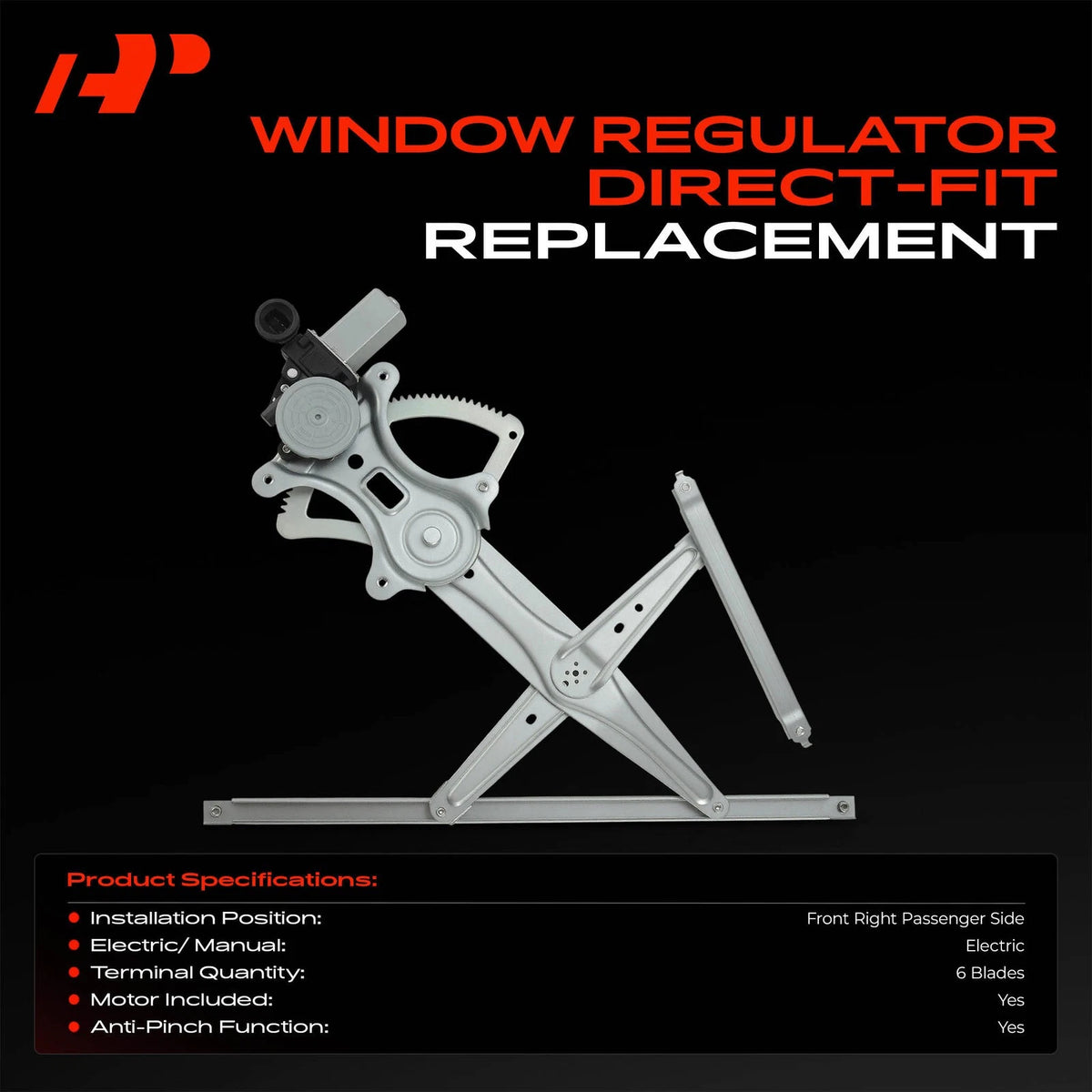 Front Right Manual Window Regulator for Lexus RX350 ES300 RX330 (2007–2015) - 69801-0E010, 69801-33040, 85710-0E010, 85710-58010