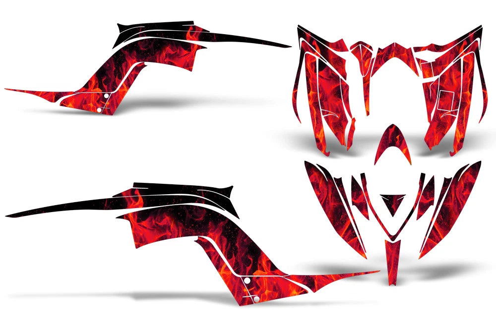 ATV Graphics Kit Sticker Decal for Yamaha Raptor 700R (2013–2022) ICE RED