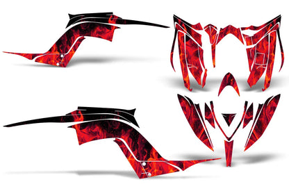 ATV Graphics Kit Sticker Decal for Yamaha Raptor 700R (2013–2022) ICE RED